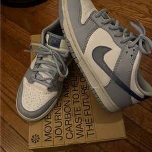 Nike Kids' Light Blue and White Sneakers